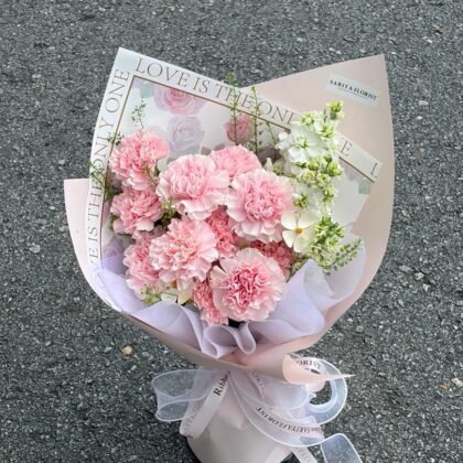 Sweet Pink Carnation Bouquet【Mother's Day 2026】